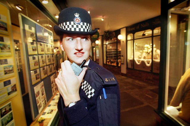 Community Beat Officer PC Angela Horton of Lytham Police who were introducing an early warning system for local traders