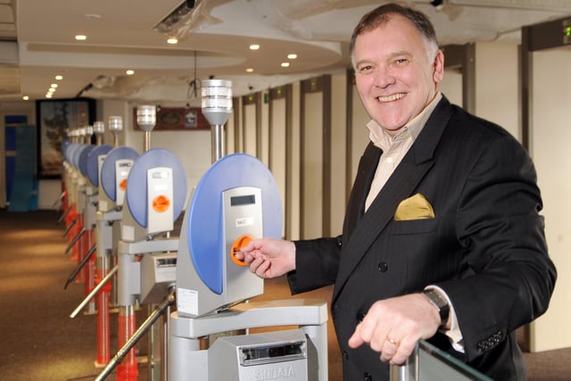Company Secretary and Director David Cam at the new ticket office, 2009