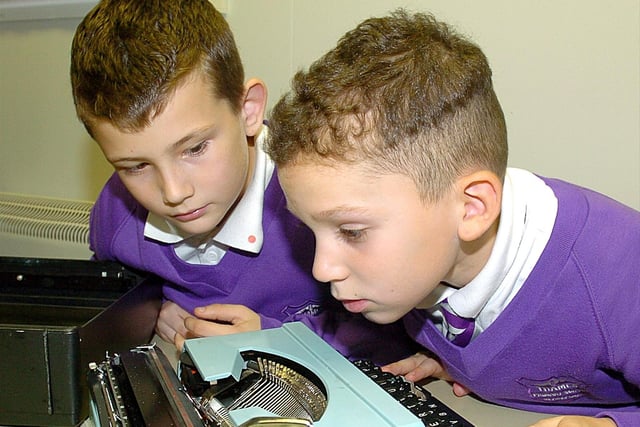 Gadgets feature at Thames Primary School, Blackpool. Billy Atkinson (left) and Zachery Alan (who were both aged eight)