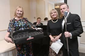 Andrea Lenehan, Paul Dobie, Sharon Ridgway and Tony Benedict at the Cinderella Ball to raise money for Blackpool Carers