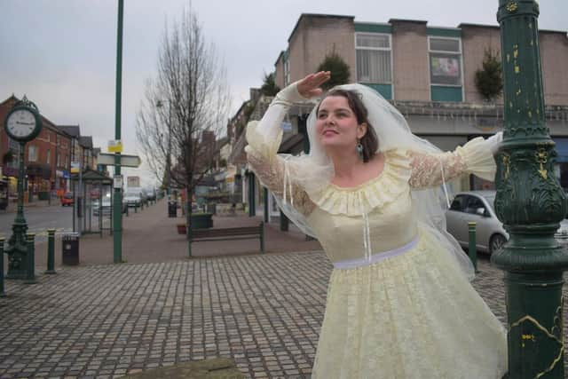 Izzie Major performing as the Bride of Kirkham