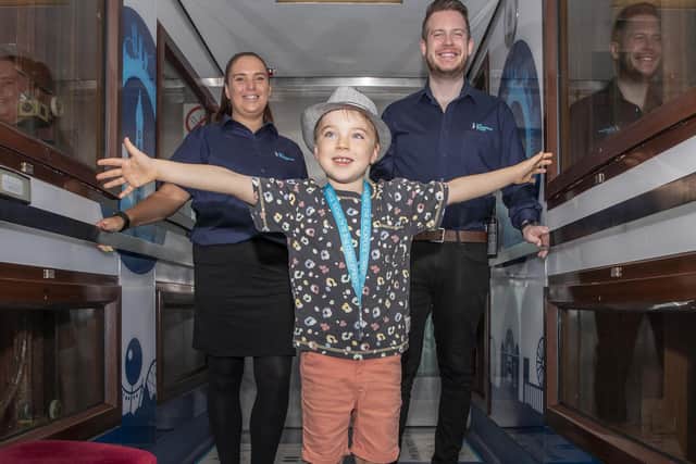 Charlie Barratt, 6, has become the voice of Blackpool Tower