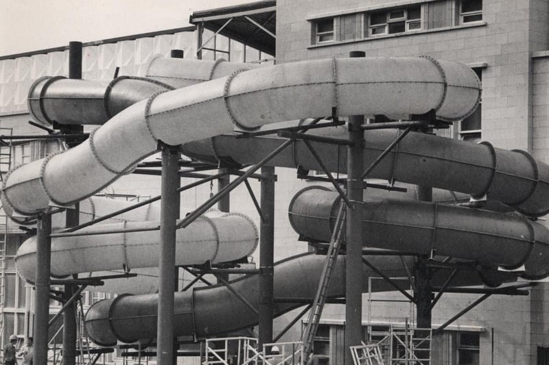 The iconic slides were so innovative when they first opened. No wonder they were popular