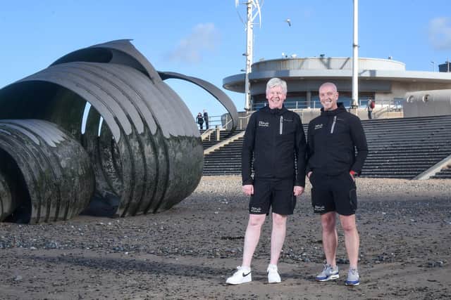 Craig McOmish and Paul Haslam outside the former Cafe Cove on Cleveleys beach front, which will re-open at FBKafe next month