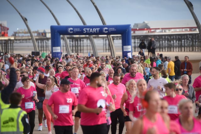 Runners and walkers take part in Blackpool Race for Life
