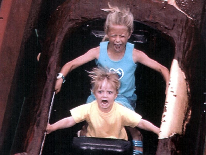 We don't know who these two girls are but the photo was tucked in our archives and their faces say it all. It was taken at the Log Flume in 1999 - it would be fantastic to track them down