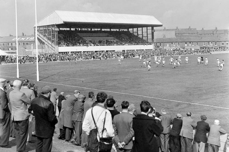 Blackpool Borough Rugby ground opening game in 1963