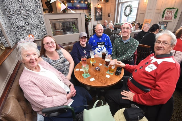 Members of Just Good Friends celebrate Christmas at The Victoria pub in St Annes.