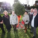 Official opening of the Tree of Remembrance at The New Church on the Corner. Pictured L-R are Bev Kinnon, deputy mayor Sue Caterall, coun Holly Swales, mayor of WyreJulie Robinson, Alexander Yiannacou and Frank Kinnon.