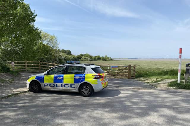 Police, coastguard and mountain rescue teams were spotted at Wyre Estuary Country Park