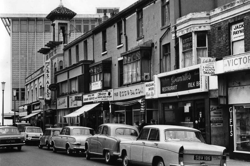 Victoria Street, Blackpool 1976. North side of the street looking towards the sea