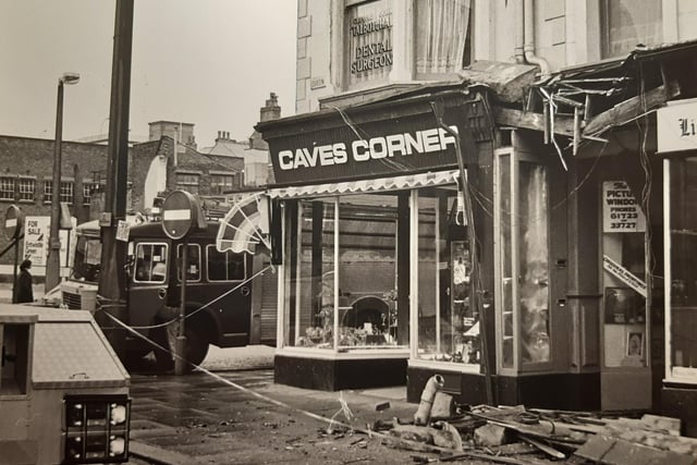 This was in June 1982 when coping stones crashed from the roof of buildings in Queen Street