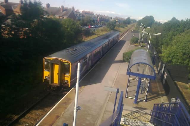 A Sprinter train in Ansdell and Fairhaven Station on the South Fylde Line