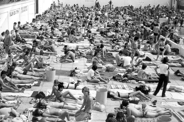 Temperatures soared and sun worshippers gave St Annes open air baths a record day in May 1980