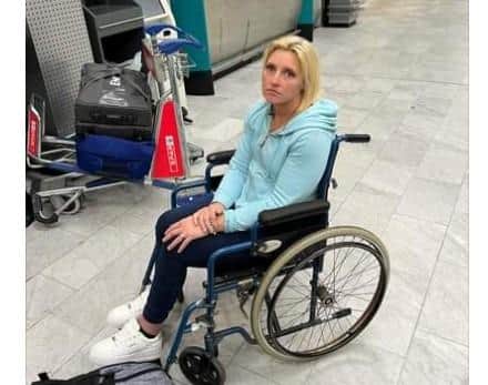 Paralympic star Shelly Woods says she has been stranded in Soth Africa