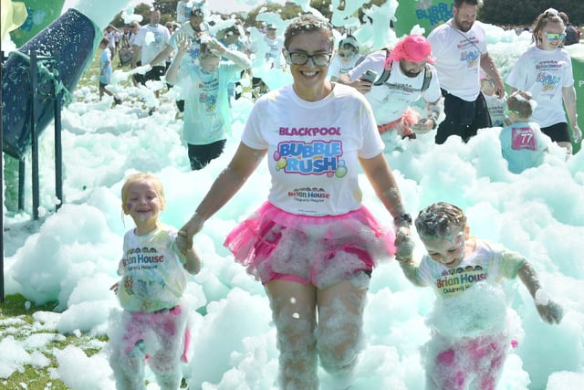 Blackpool Bubble Rush at Lawson's Showground in aid of Brian House Children's Hospice