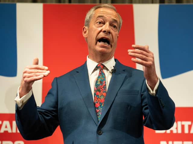 Nigel Farage addresses the media. Picture: PA