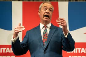 Nigel Farage addresses the media. Picture: PA
