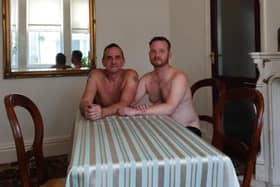 Darren Yeomans and Paul Richardson at their naturist hotel