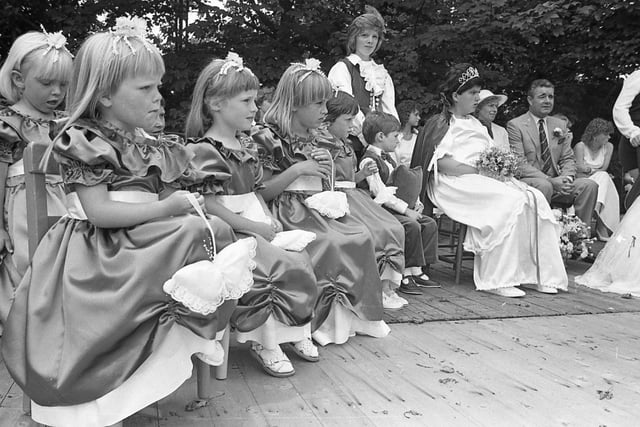 Royal visitors made a Lancashire gala day's anniversary a real crowning affair. A staggering 11 visiting queens and nine past queens joined in the celebrations to mark the 10th Elswick Gala since its rebirth. Pictured is just one of the queens with her retinue