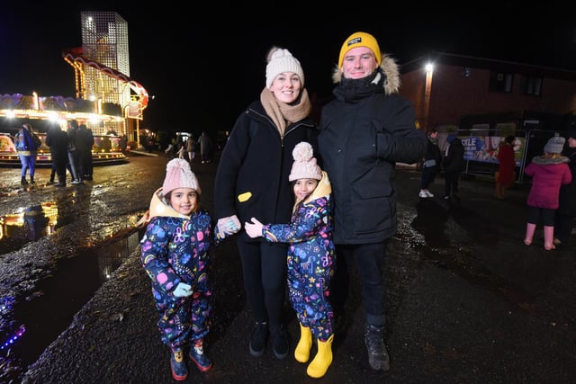 This family made sure they were dressed suitably for the chilly conditions at the Lytham Round Table fireworks display at Fylde RUFC.