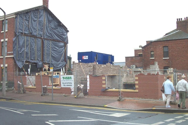 Work underway for Wyre Housing Association 's new offices on the corner of North Albert Street