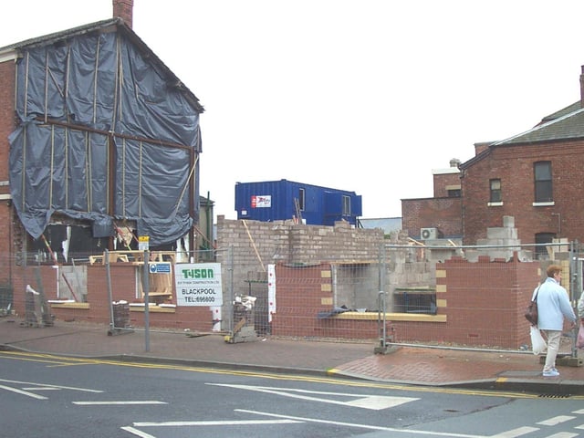 Work underway for Wyre Housing Association 's new offices on the corner of North Albert Street