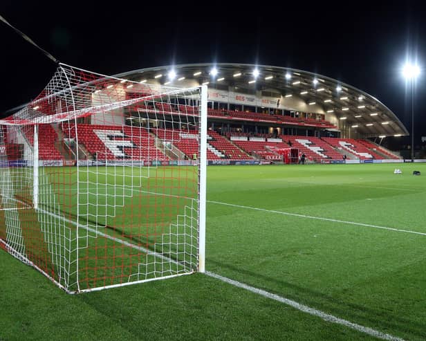 A general view prior to the EFL Trophy match between Fleetwood Town and Sunderland at Highbury Stadium on November 10, 2020.