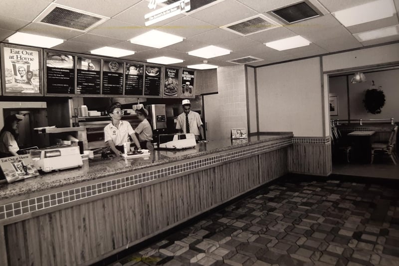 Kentucky Fried Chick, Lytham Road in 1989. The photo was taken after a re-fit becaue it only two five days to complete