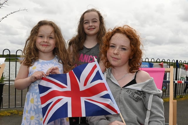 From left, Brooke Sharples, five, Charlotte Delagarde, seven, and Ruby Sharples, 13.