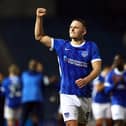 Portsmouth striker Colby Bishop looks set for a period on the sidelines after he injured his ankle in the Blues' 2-0 win at Burton on Tuesday night