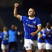 Portsmouth striker Colby Bishop looks set for a period on the sidelines after he injured his ankle in the Blues' 2-0 win at Burton on Tuesday night