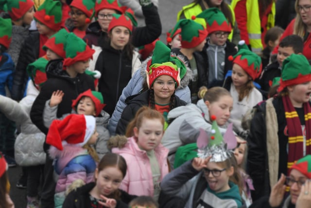 The Elf Run is one of the most popular events  at Chaucer Primary School in Fleetwood. Photo Neil Cross