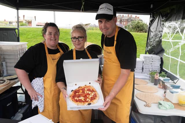 Staff from Noah's Pizza at the Fylde Coast Food and Drink Festival at the Marine Hall in Fleetwood. Photo: Kelvin Lister-Stuttard