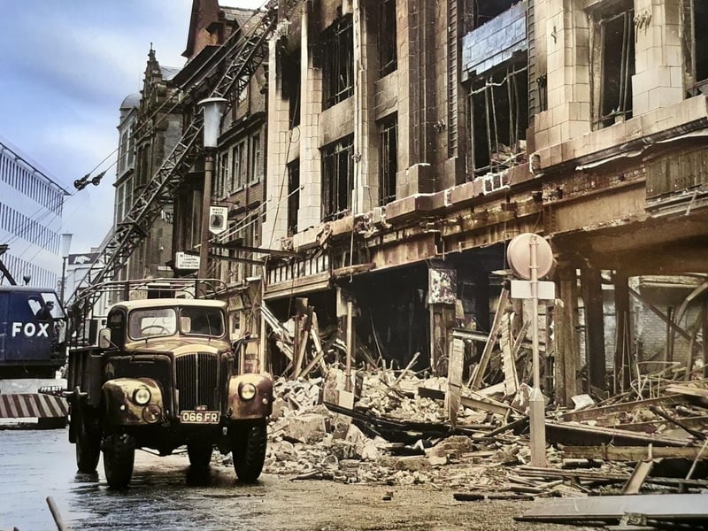 The aftermath of the RHO Hills fire in 1967. In colour it takes on an apocalyptic tone