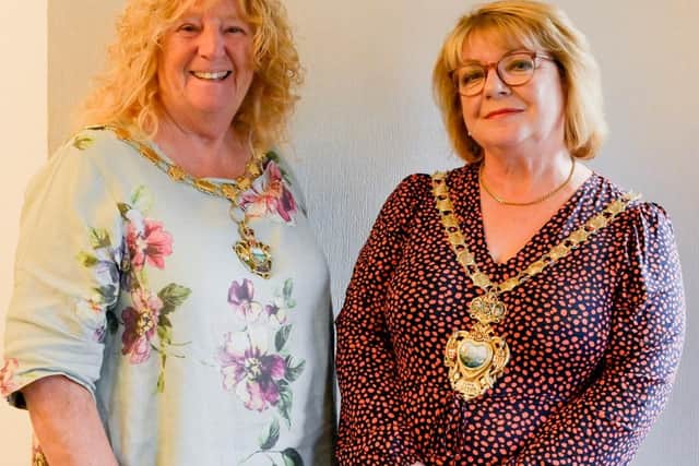 New St Annes town mayor Coun Karen Harrison (right) with deputy Coun Cheryl Little