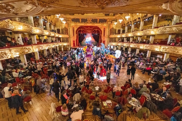 Many spectators came to watch the Carnival of Light at Blackpool Tower Ballroom