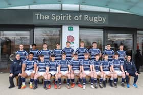 Kirkham Grammar School first XV at Twickenham for the Under-18 National Cup final