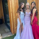 Amber Davis, Maddie Gilby and Ella Hall from Millfield High School, Thornton. Prom at the Glass House, Staining on June 29.