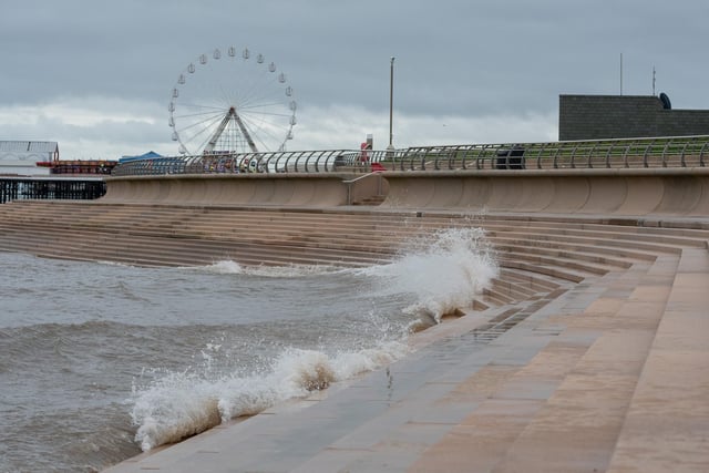 The Met Office warned that some coastal routes, sea fronts and coastal communities would be affected by spray and/or large waves.