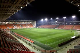 General view of the ground before the Sky Bet League One match between Blackpool and Portsmouth at Bloomfield Road, Blackpool on Tuesday 1st December 2020.