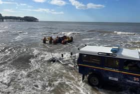 A rescue operation was launched following reports a person had "jumped off Central Pier" (Credit: RNLI Blackpool)