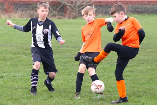 YMCA Blues and Wyre Junior Whites avoided the worst of the weekend weather Picture: Karen Tebbutt