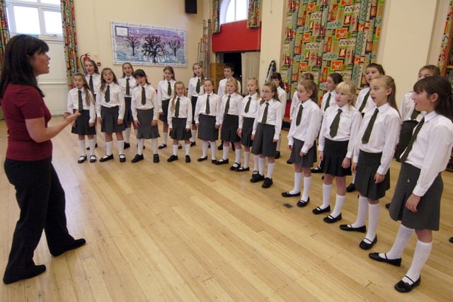 The BBC filming the choir at Shakespeare Primary School, Fleetwood, who are through to the final six in a national competition