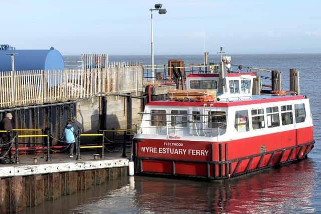 The Knott End to Fleetwood ferry has been left out of action after being damaged in strong winds and heavy rain by Storm Debi