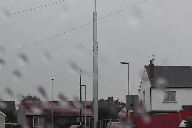 The new 5G mast has been erected in Anchorsholme but not all residents are happy about it. Pic credit: Graham Lord