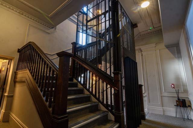 The original elevator is still in place at The Old Bank Apartments, Talbot Square, Blackpool. Photo: Kelvin Stuttard