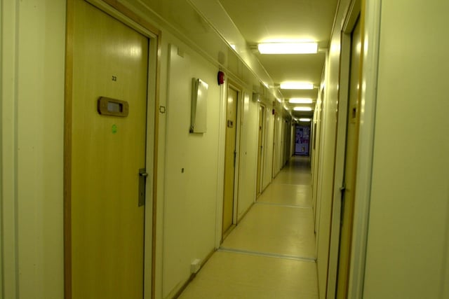 One of the corridors inside Kirkham Prison, 2001