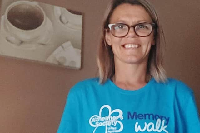 Natalie Paffett, of Blackpool, is taking part in the town's Memory Walk this Sunday (September 18)
