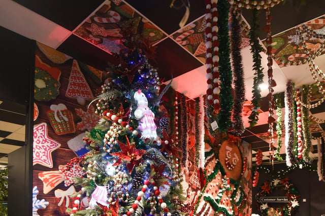 The Christmas display at Barton Grange